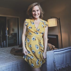 Floral wrap dress